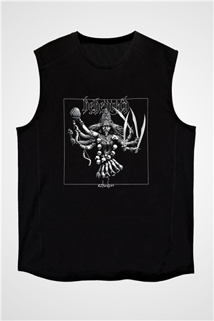Behemoth Baskılı Unisex Siyah Kolsuz Tişört