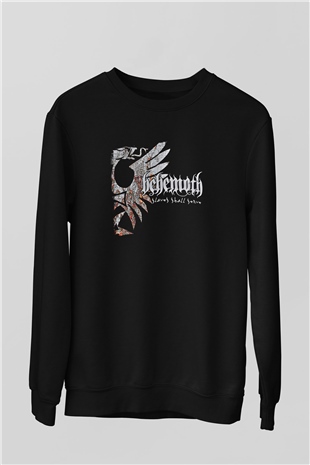 Behemoth Baskılı Unisex Siyah Sweatshirt