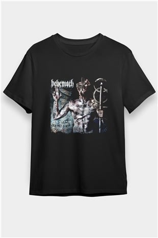 Behemoth Baskılı Unisex Siyah Tişört