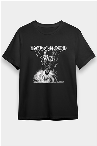 Behemoth Baskılı Unisex Siyah Tişört