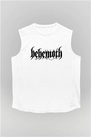 Behemoth Beyaz Unisex Kolsuz Tişört