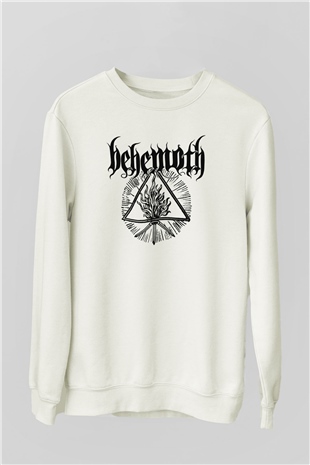 Behemoth Beyaz Unisex Sweatshirt