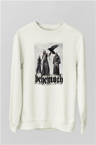 Behemoth Beyaz Unisex Sweatshirt
