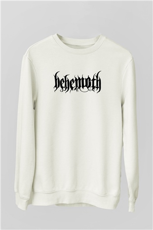Behemoth Beyaz Unisex Sweatshirt