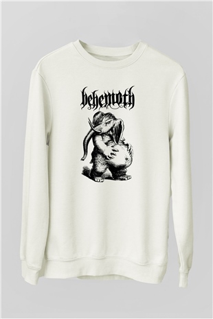 Behemoth Beyaz Unisex Sweatshirt