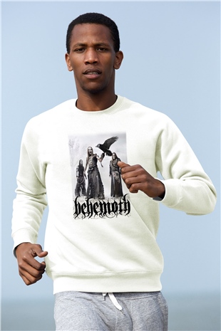 Behemoth Beyaz Unisex Sweatshirt