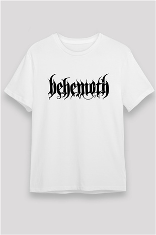 Behemoth Beyaz Unisex Tişört T-Shirt - TişörtFabrikası