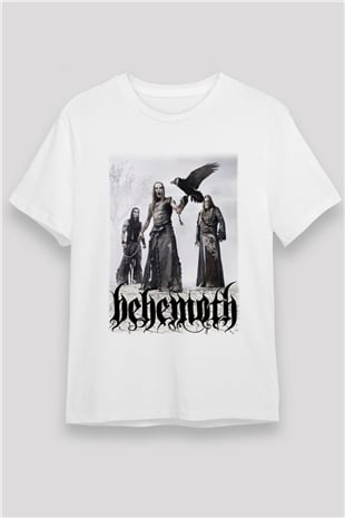 Behemoth Beyaz Unisex Tişört T-Shirt - TişörtFabrikası