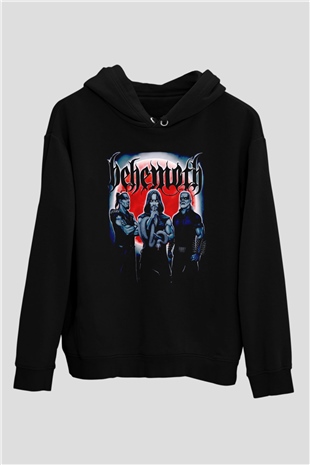 Behemoth Siyah Unisex Kapüşonlu Sweatshirt