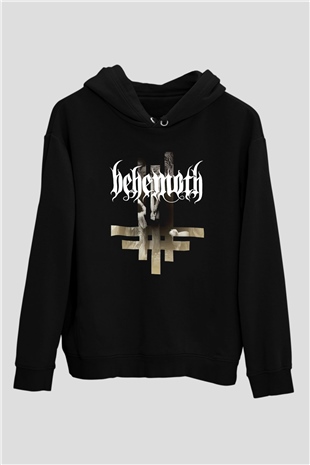 Behemoth Siyah Unisex Kapüşonlu Sweatshirt