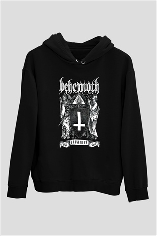 Behemoth Siyah Unisex Kapüşonlu Sweatshirt