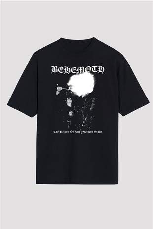Behemoth Siyah Unisex Oversize Tişört T-Shirt
