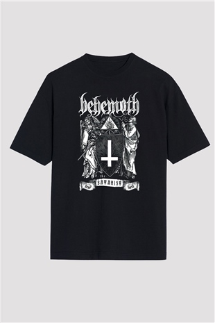 Behemoth Siyah Unisex Oversize Tişört T-Shirt