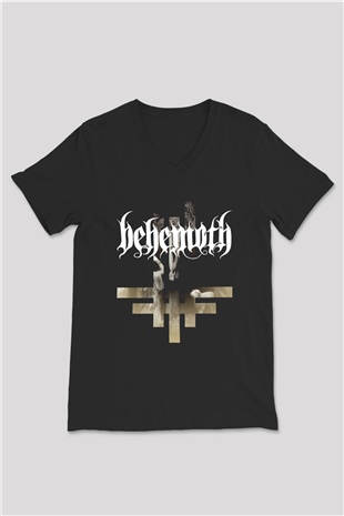 Behemoth Siyah Unisex V Yaka Tişört