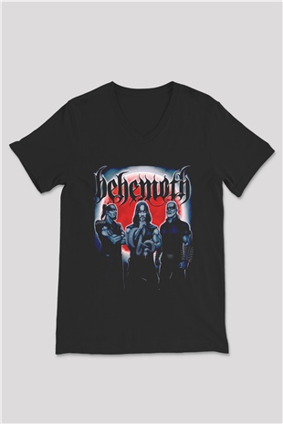 Behemoth Siyah Unisex V Yaka Tişört