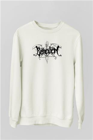 Behexen Baskılı Beyaz Unisex Sweatshirt