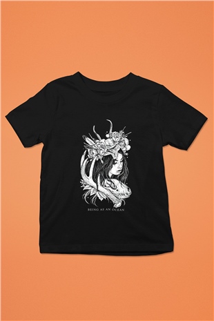 Being as an Ocean Baskılı Siyah Unisex Çocuk Tişört