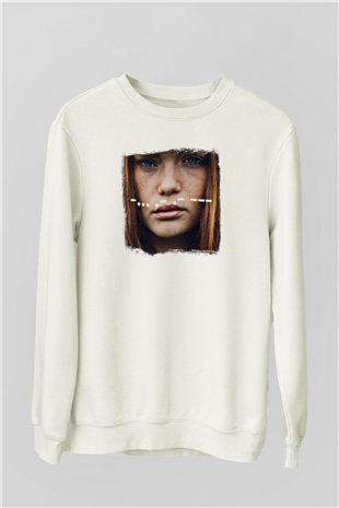 Being as an Ocean Baskılı Unisex Beyaz Sweatshirt