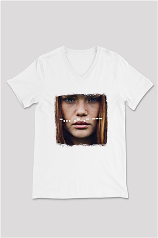 Being as an Ocean Baskılı Unisex Beyaz V Yaka Tişört