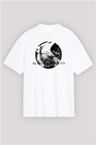 Being as an Ocean Beyaz Oversize Tişört Oversize T-shirt - TişörtFabrikası