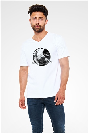 Being as an Ocean Beyaz Unisex V Yaka Tişört