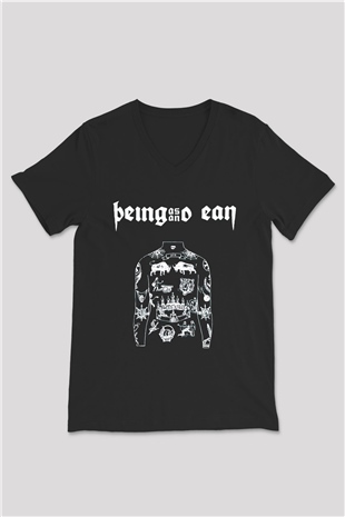 Being as an Ocean Siyah Unisex V Yaka Tişört
