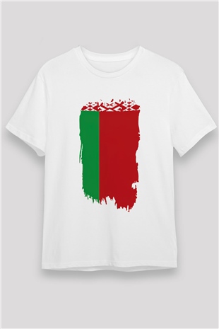 Belarus Beyaz Unisex Tişört T-Shirt - TişörtFabrikası