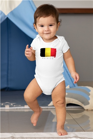 Belçika Beyaz Bebek Body - Zıbın