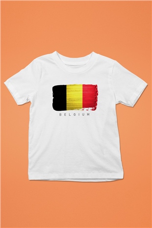 Belçika Beyaz Unisex Çocuk Tişört