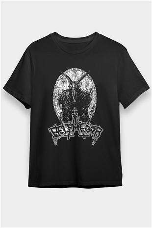 Belphegor Baskılı Unisex Siyah Tişört - Tshirt