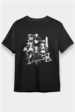 Belzebubs Baskılı Unisex Siyah Tişört - Tshirt