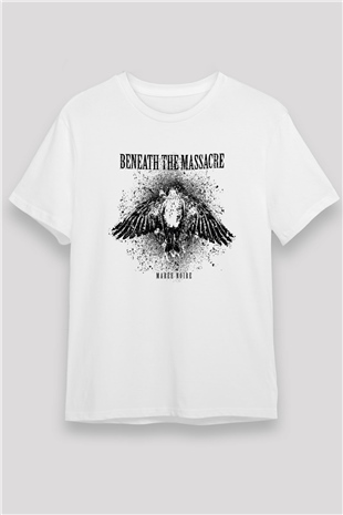 Beneath the Massacre Baskılı Unisex Beyaz Tişört
