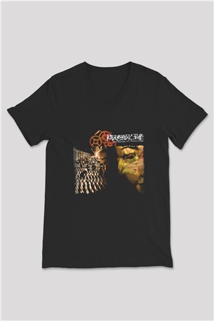 Beneath the Massacre Baskılı Unisex Siyah V Yaka Tişört