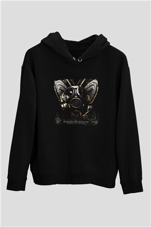 Beneath the Massacre Baskılı Unisex Siyah Hoodie