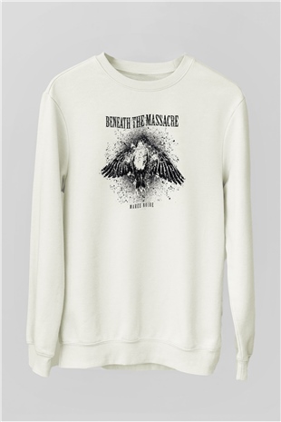 Beneath the Massacre Beyaz Unisex Sweatshirt