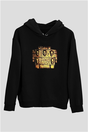 Benediction Baskılı Unisex Siyah Hoodie