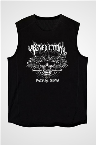 Benediction Siyah Unisex Kolsuz Tişört