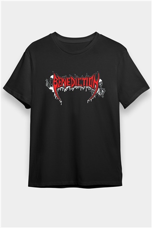 Benediction Siyah Unisex Tişört T-Shirt - TişörtFabrikası