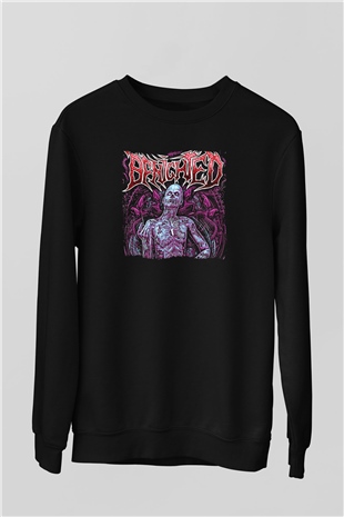 Benighted Baskılı Unisex Siyah Sweatshirt