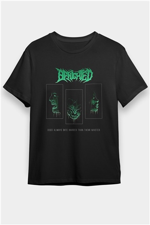 Benighted Baskılı Unisex Siyah Tişört - Tshirt