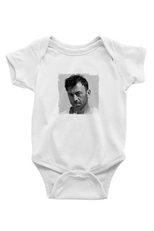 Benny Benassi Baskılı Beyaz Bebek Body - Zıbın