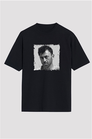 Benny Benassi Baskılı Unisex Oversize Siyah Tişört