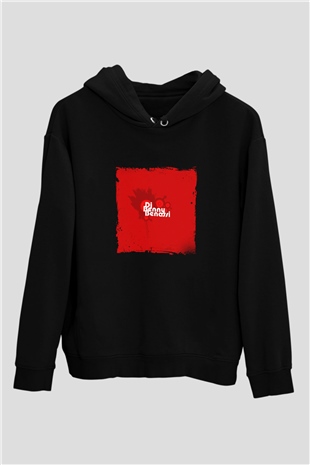 Benny Benassi Baskılı Unisex Siyah Hoodie