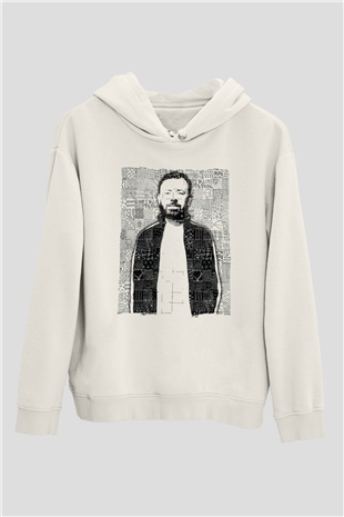 Benny Benassi Beyaz Unisex Kapüşonlu Sweatshirt