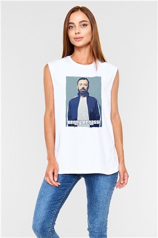 Benny Benassi Beyaz Unisex Kolsuz Tişört