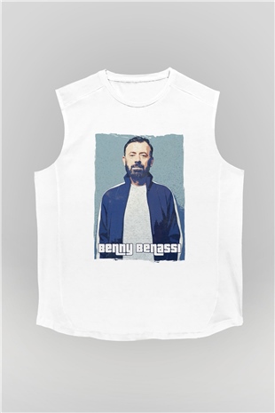 Benny Benassi Beyaz Unisex Kolsuz Tişört
