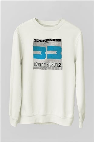 Benny Benassi Beyaz Unisex Sweatshirt