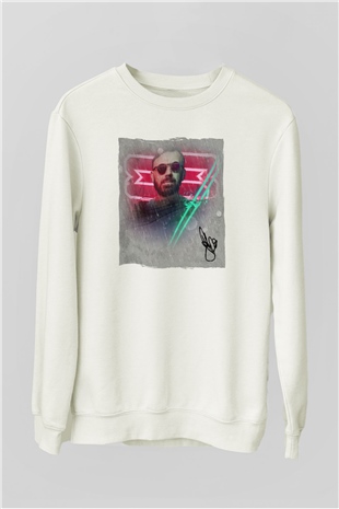 Benny Benassi Beyaz Unisex Sweatshirt