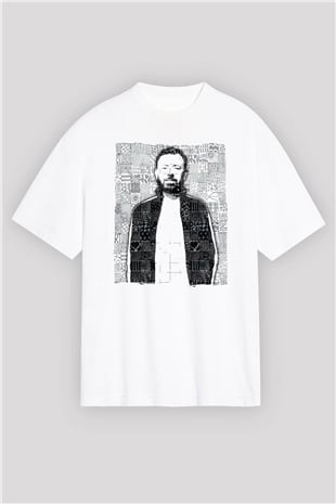Benny Benassi Beyaz Oversize Tişört Oversize T-shirt - TişörtFabrikası