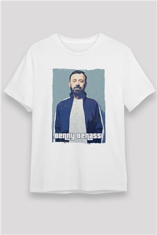 Benny Benassi Beyaz Unisex Tişört T-Shirt - TişörtFabrikası